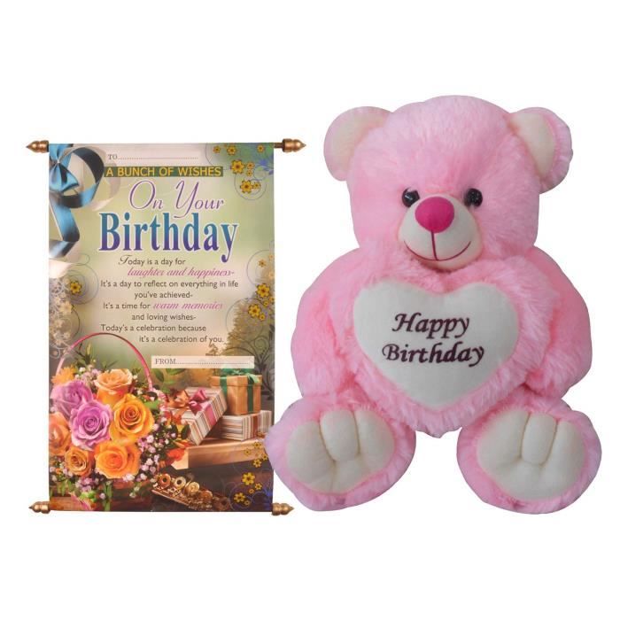 Poupon Tj7fl Joyeux Anniversaire En Peluche Avec Carte De Defilement Cdiscount Jeux Jouets