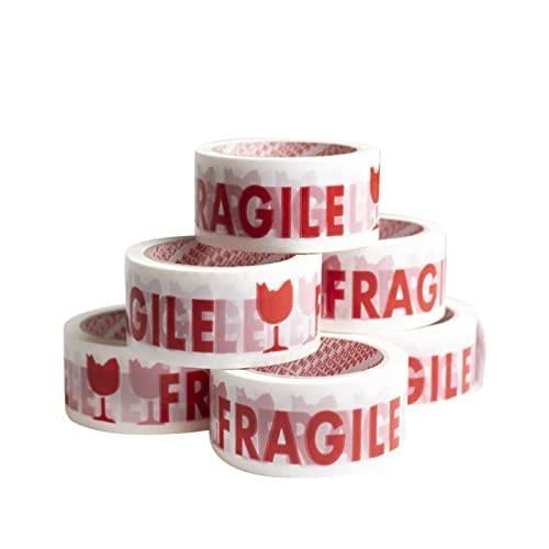 Ruban adhésif fragile 6 pièces ruban fragile emballage colis colis 50 x 66  m pour emballage A116 - Cdiscount Bricolage