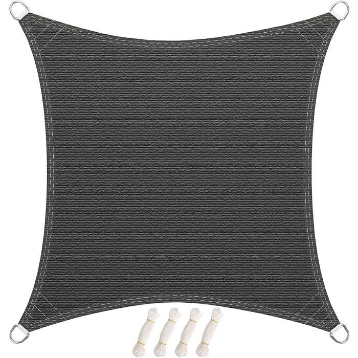 Voile D'ombrage Jardin 0.7x2 M Rectangulaire - Résistante Aux Intempéries, Protection UV 98%, Blanche, Avec Kit De Fixation - 9