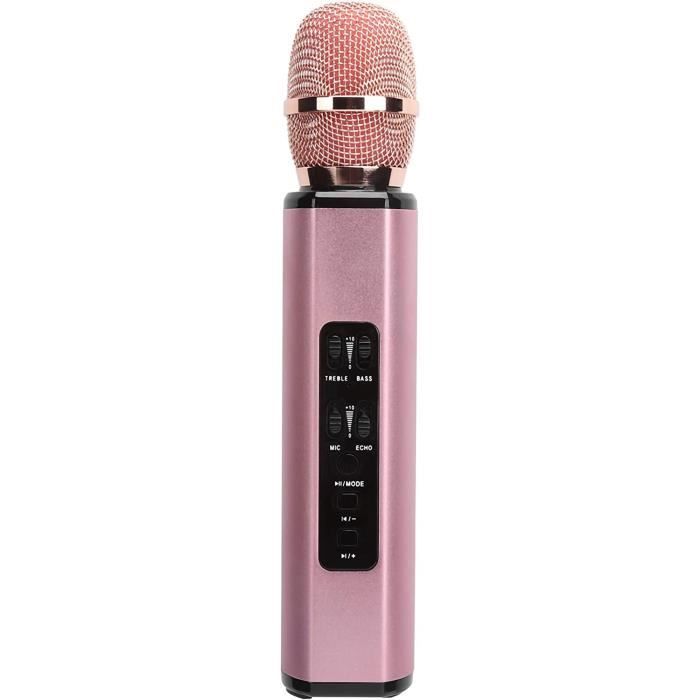 Generic Haut-parleur avec microphone sans fil Bluetooth, Machine de karaoké, Lumière Dynamique LED Portable à prix pas cher | Maroc