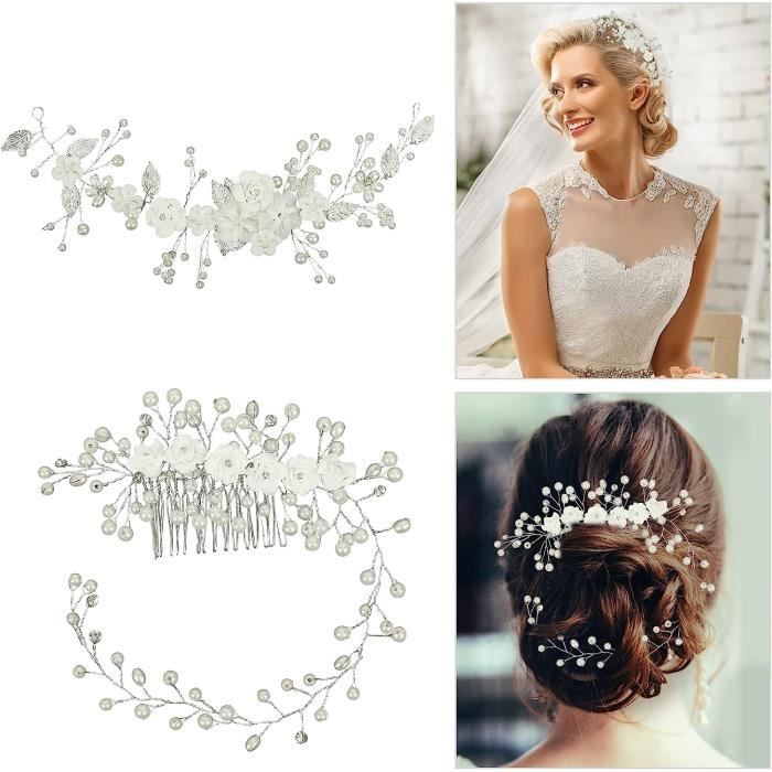22cm Accessoire Cheveux Mariage et 34cm Peigne Cheveux Mari e