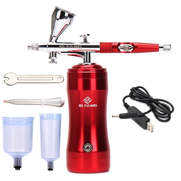Aérographe Sans Fil Quevina – Rechargeable – Double Action – Buse 0,3mm – Occasion
