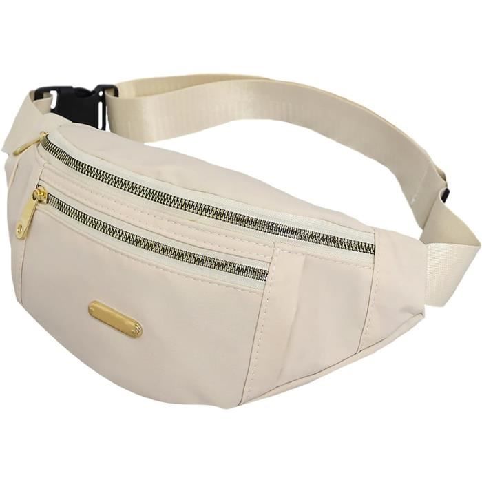 Sac banane a fermeture eclair avec bandouliere reglable grande poche banane a fermeture eclair sac banane etanche sac pour telephone Cdiscount Bagagerie Maroquinerie