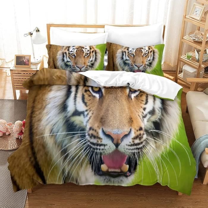 Housse De Couette Tiger 3D Print Animalbedding Set Tiger In The Forest ...