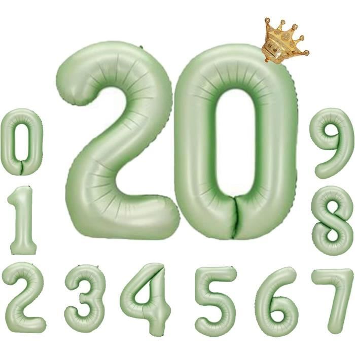 Ballon 20 Ans Anniversaire Bleu Marine - Décoration Bleu - Set Complet