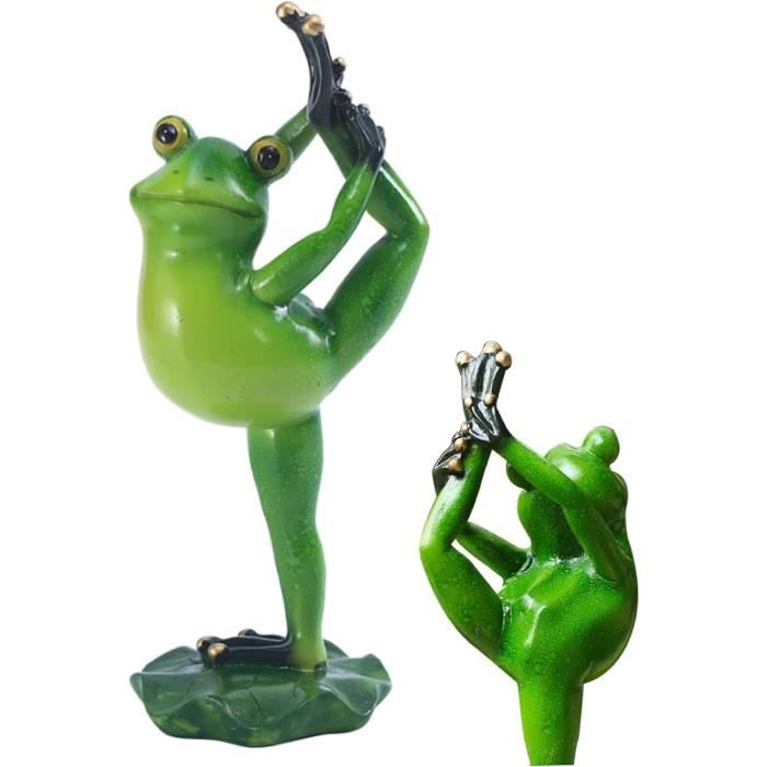 Acheter Lot de 10 mini figurines de grenouilles miniatures en résine pour décoration de jardin et maison. Petite grenouille verte.:12 accessoires pour maison de poupée