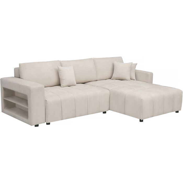 Canapé dangle convertible tissu chenille 3 places - Trocadero - Crème