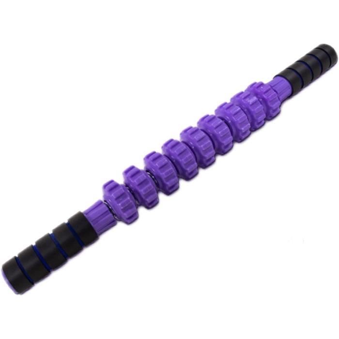 Milageto Rouleau De Massage Musculaire à 9 Roues - Multifonctionnel - Support élastique Circulaire - Pince De Serrage Pour Les Jambes - Pour Salle De Sport Domestique - Vert