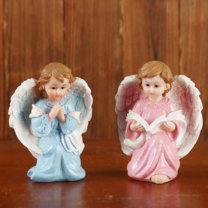 Statuette Ange / Chérubin En Céramique Blanche - Décoration De Noël Vintage - Neuf Avec Petits Défauts