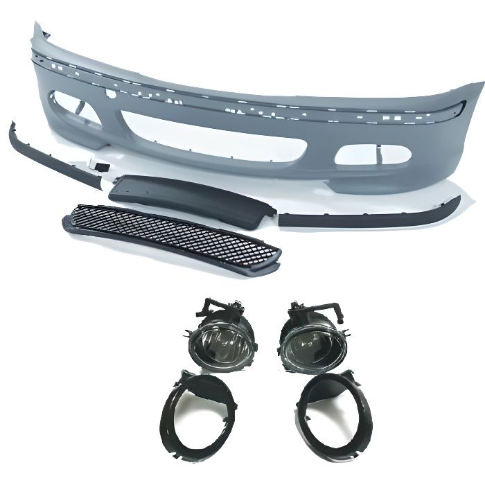 Kit De 2 Glissières Support D'aile Pour Pare-choc Arrière BMW Série 3 E46 - Neuf Générique