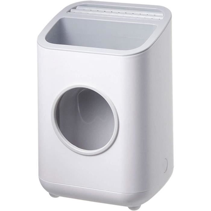 TOPINCN Porte-Baguettes Ustensiles Cuisine - Support Multifonction Acier Inoxydable - Style Nord-Européen Blanc