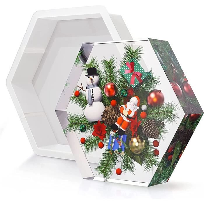 Moule En Silicone Pour Décorations De Noël En Résine époxy - Formes Sapin Et Pendentifs Ronds