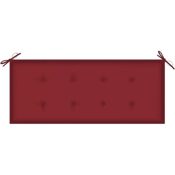 Qutianshop Coussin De Banc De Jardin Rouge Bordeaux 120x50x7 Cm Tissu 98666 - Jardin