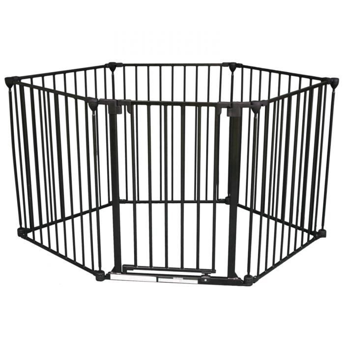 Parc Bebe Hexagonal Noir En Metal Achat Vente Parc Bebe Cdiscount