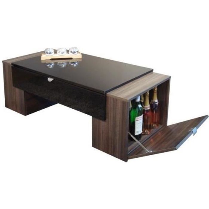 Table Basse Relevable Petit Espace En Melamine Geniale 4 Pieds Com