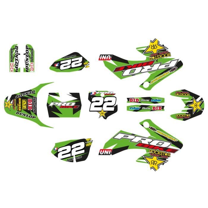 Kit déco PROBIKE - Type CRF50 - Dirt Bike Vert
