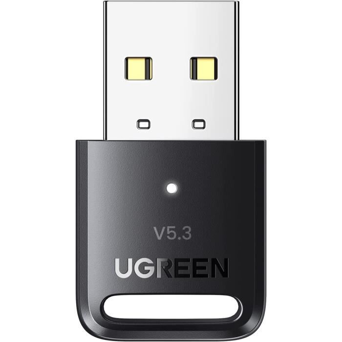 UGREEN Dongle Bluetooth 5.3 Adaptateur Bluetooth pour PC Clé Bluetooth USB Faible Latence Supporte Windows 11 10 8.1 Compatible