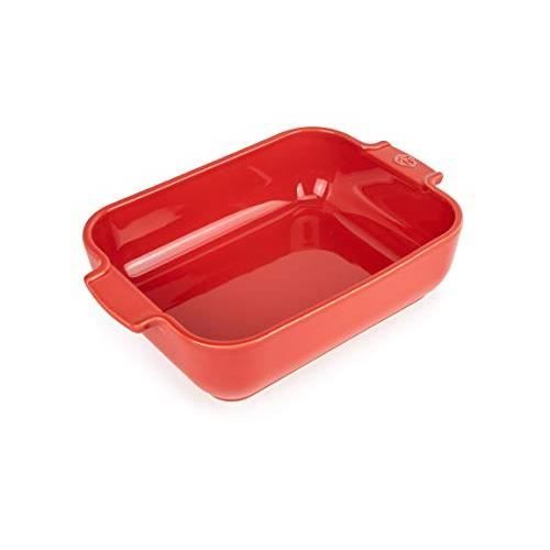 Plat - Peugeot Saveurs - Appolia - Rectangulaire - Céramique - Rouge
