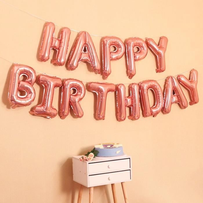 16 Pouces Joyeux Anniversaire Ballons Bebe Premier 1st Anniversaire Fete Decoration Garcon Fille Modele Rose Gold Jbhfcda01040 Cdiscount Maison