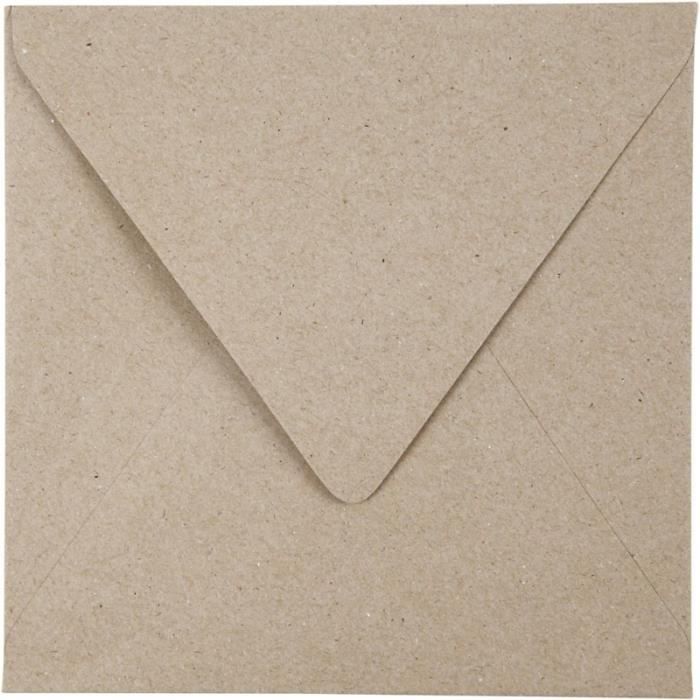 Paper24 Lot de 50 enveloppes carr/ées 90 g Blanc transparent 15 x 15 cm