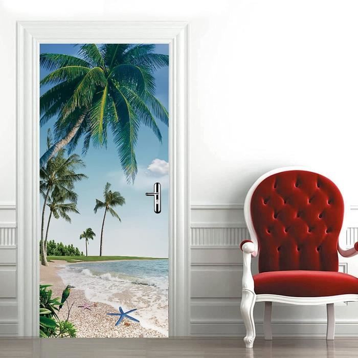 Sticker Décoration Murale - Non spécifié - Île Tropicale 3D - 2 pièces ...