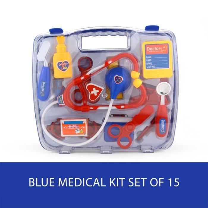 JOFLVA Malette Docteur Enfant - 37 Accessoires Dont Stéthoscope & Blouse | Jouet Bois Dès 3 Ans