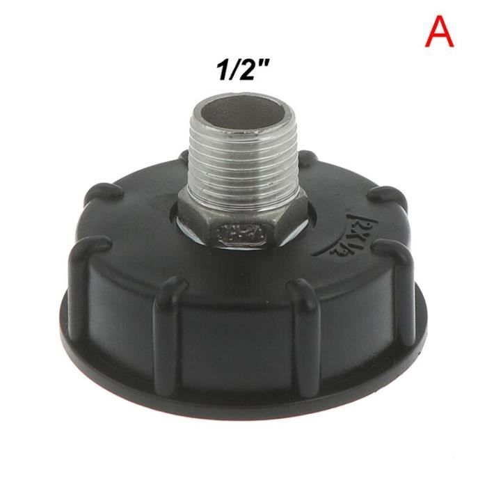Adaptateur IBC 2" NPS 60 Mm Vers 3/4" BSP | Connecteur Pour Réservoir D'eau D'irrigation Jardin | Inclus Adaptateur Laiton GHT - 4