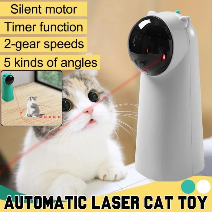 jouet automatique pour chats laser jouet interactif 2 modes de jeu 5 angles minuterie