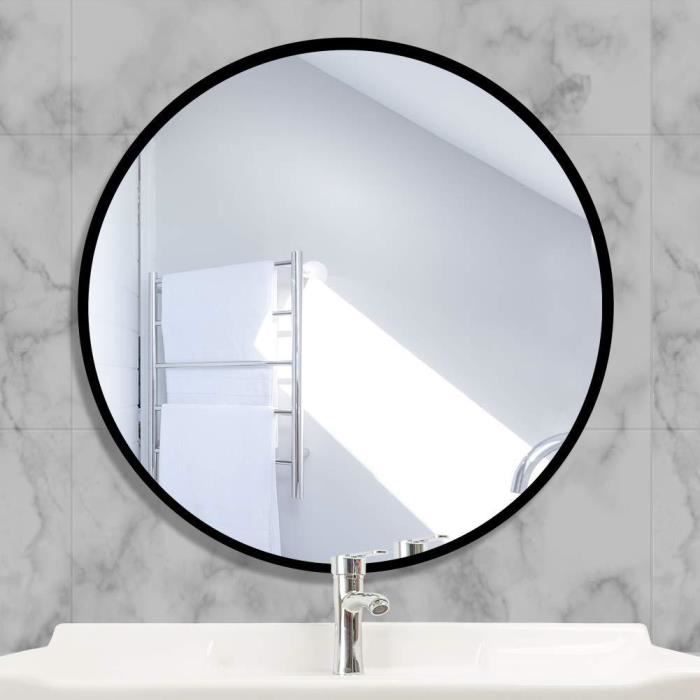 Aufhellen Miroir Rond En Verre 40x40cm Hd Miroir Mural Encadre