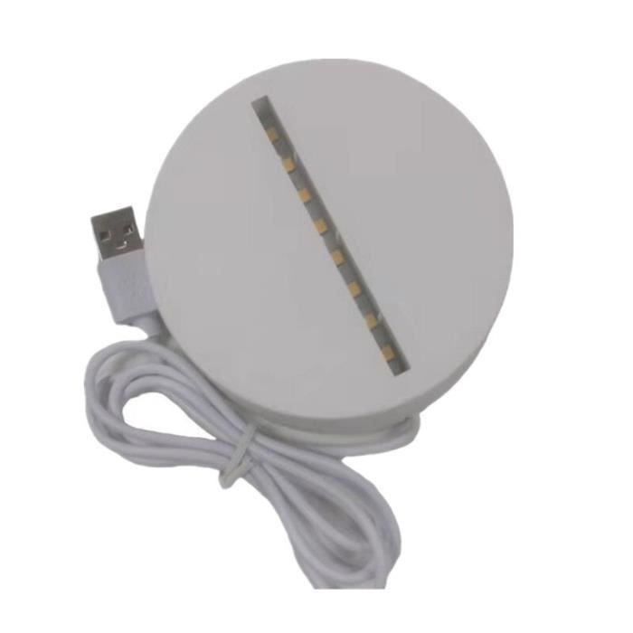 Veilleuse LED 3D Avec Bases En Acrylique - Lampe D'amour