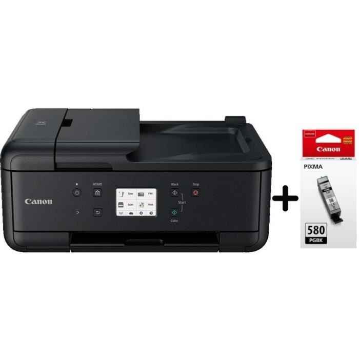 Canon Imprimante Jet D Encre Pixma Tr7550 Multifonction 4 En 1 Noire Wifi Couleur Cartouche D Encre Pgi 580 Noir Prix Pas Cher Cdiscount