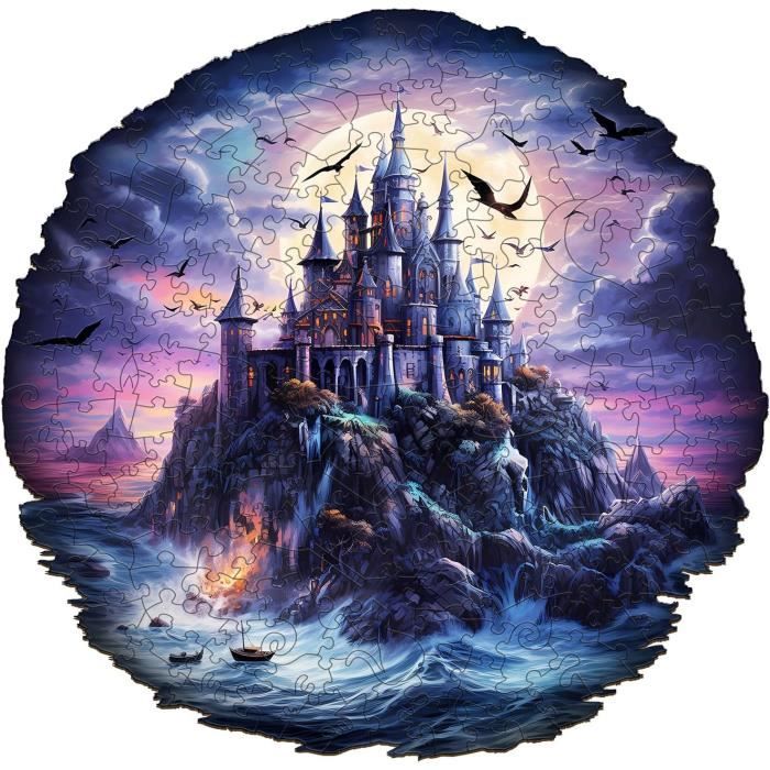 Puzzle En Bois 300 Pièces Adulte – Forme Animale Unique, Irrégulier, Avec Boîte De Rangement En Bois, Dimensions 34x33,5 Cm