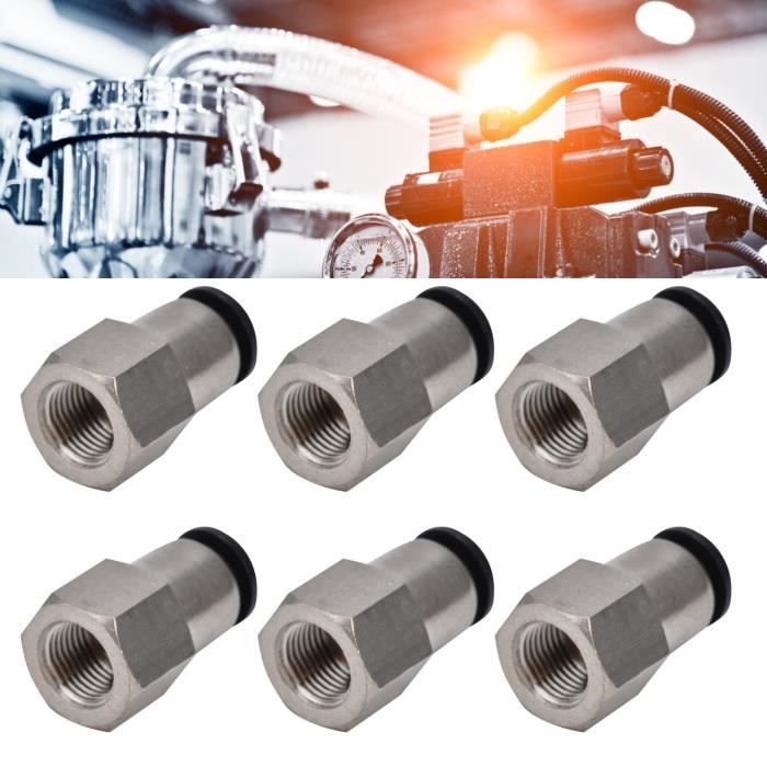 PATIKIL G1/8 Mâle X 6mm Tube OD Droite Pneu Pousser Pour Rapide