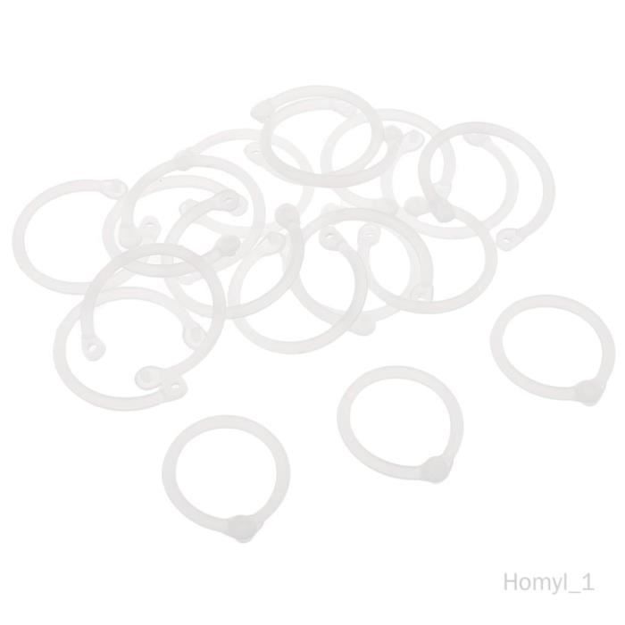 100 Anneaux De Reliure Métal 20mm (0,78”) - Pour Fiches, Cahiers, Porte‑clés - Argent - Organisation Bureau - 7
