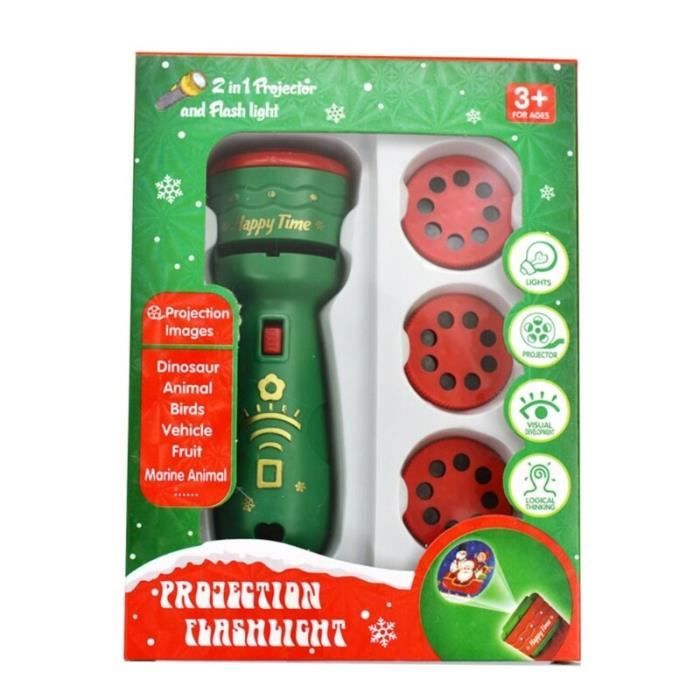 Lampe Torche Projecteur Enfant – 40 Motifs Lumineux, ABS 11,5 Cm, Veilleuse éducative, Cadeau Noël Ou Anniversaire