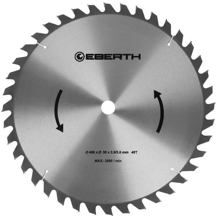 Eberth Lame De Scie Circulaire En Carbure Bois 450 X 3 5 X 30 Mm 40 Dents Longue Vie Achat Vente Scie Lame De Scie Lame Scie Circulaire 450x40 Cdiscount