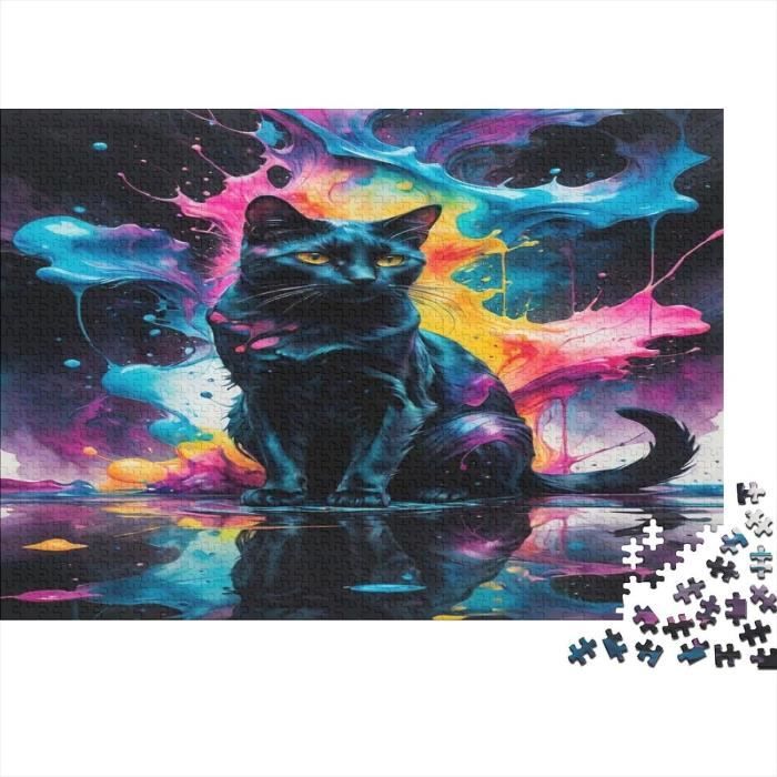 3 Pack 500 Piece Jigsaw Puzzles - Colorful Cat And Drawing Dog Themed Puzzles For Adults & Family