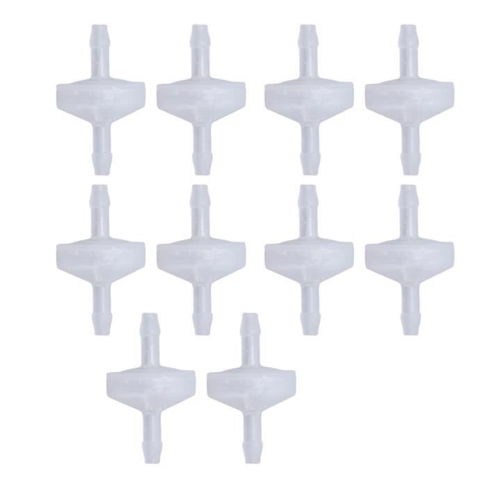 10 Clapets Anti-Retour 1 Voie – 4 Mm, Bleu, PP – Pour Aquarium, Alimentation Eau/Gaz