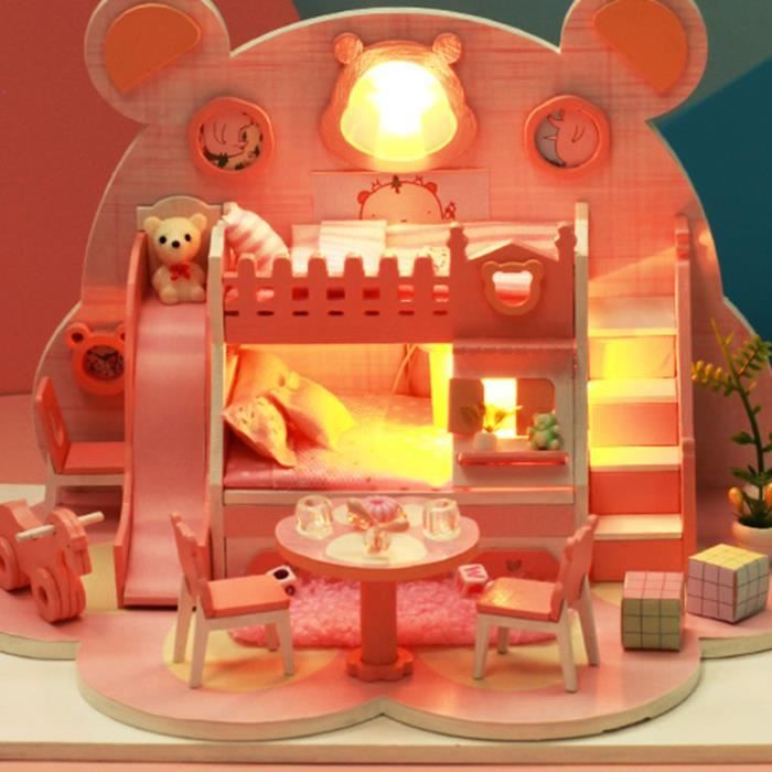 LAN Maison De Poup e Miniature Avec Lumi res LED Meubles chelle 1 24 lan-maison-de-poup-e-miniature-avec-lumi-res-led-meubles-chelle-1-24