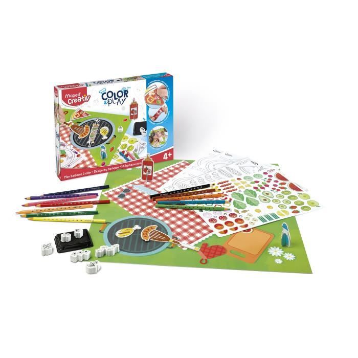 MAPED CREATIV - Color&Play - Mon Barbecue à Créer - Jouet créatif pour enfant