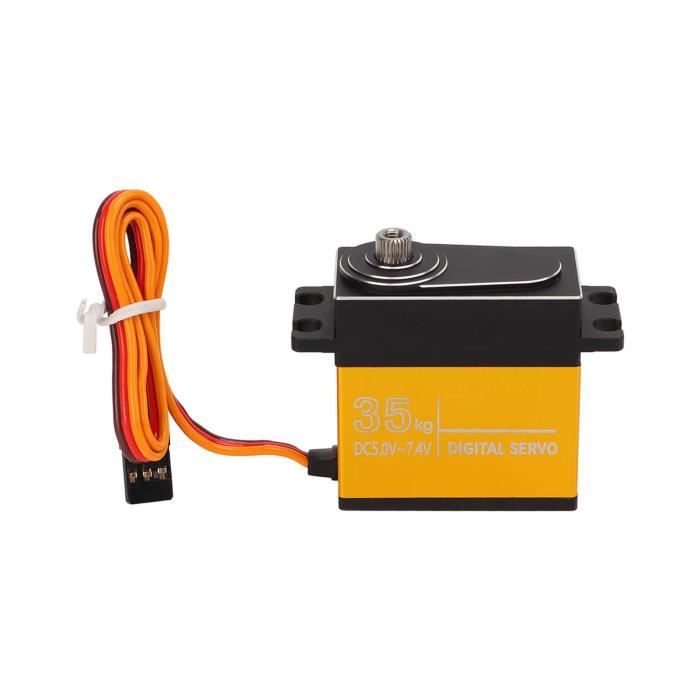 Servo Numérique 40 Kg Hoopoocolor - Métal, Acier Inox, Pour Voiture RC 1/8 1/10, Robot - Vitesse 0.18s/60° (7.4V)