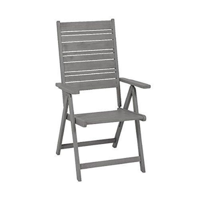 chaise de jardin maui en bois d'acacia 100% fsc - greemotion - pliable - extérieur