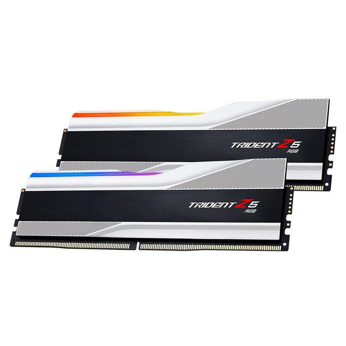 G.Skill Trident Z5 RGB 64 Go (2 x 32 Go) DDR5 6000 MHz CL28 - Argent - Kit Dual Channel 2 barrettes de RAM DDR5 PC5-48000 -