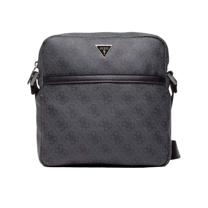 Sacoche GUESS Vezzola Noir Zippée 22,5x23x6 cm Gris