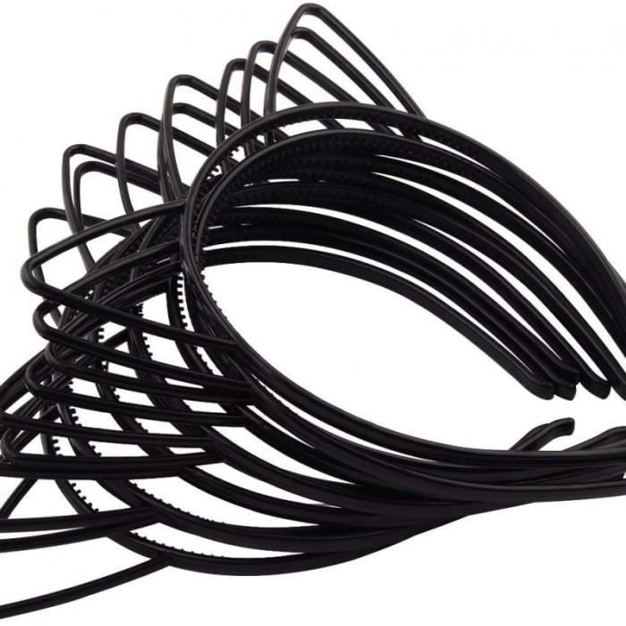 Serre-tête - HAOPYOU - BK82091 - 10 Pièces - Noir - Élastique - Pour Fille