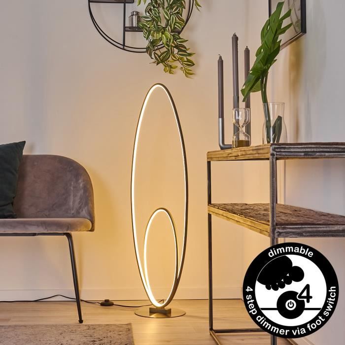 Lampadaire - HOFSTEIN - Arce - Dimmable - Gris/Blanc - 112 cm - 35 Watts Lampadaire - HOFSTEIN - Arce - Dimmable - Gris/Blanc - 112 cm - 35 Watts