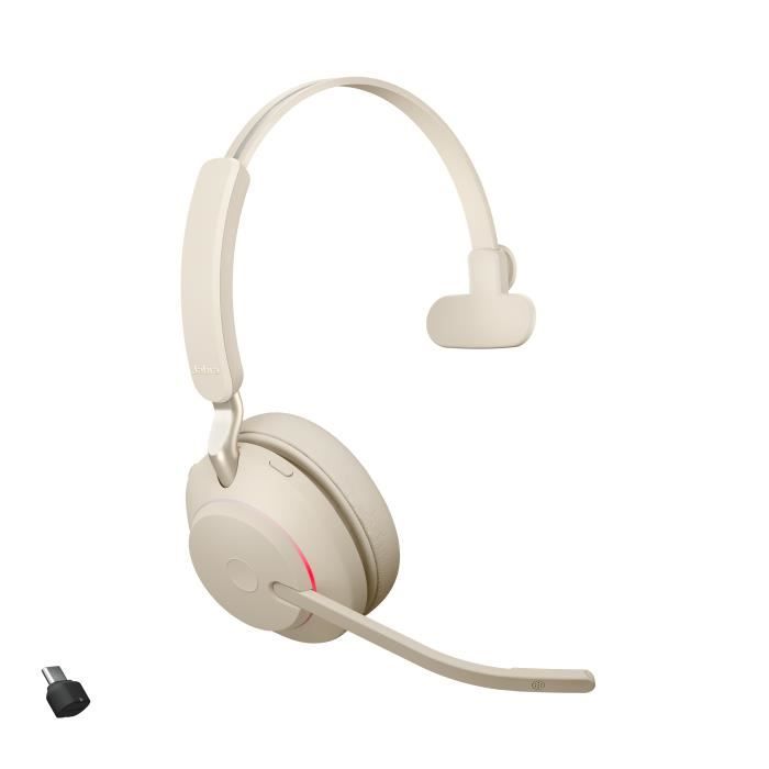 Casque sans fil JABRA Evolve2 65 Mono USB C Anti bruit actif