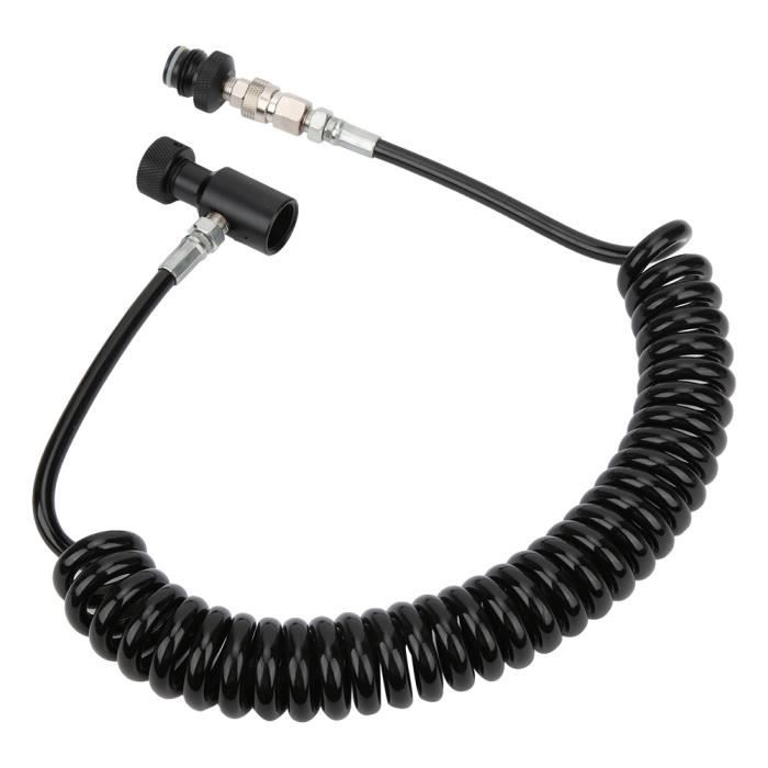 Tuyau à Distance Bobine Air Comprimé CO2 Aluminium Avec Manomètre 3000psi - Sans Valve
