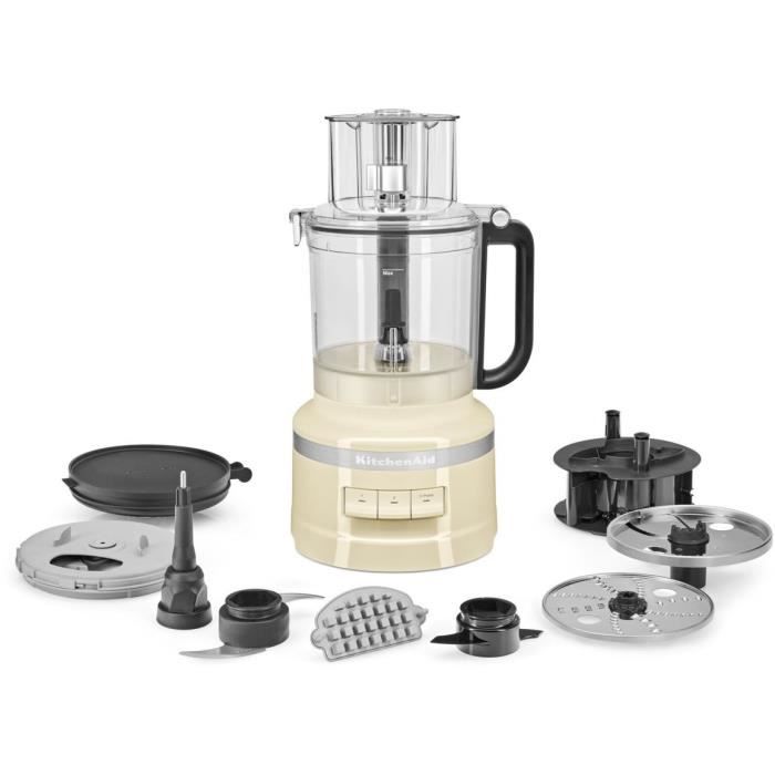 KITCHEN AID 5KFP1319EAC - Robot multifonction 400W - 31L - Lames robustes - 3 vitesses - Disques à trancher et à râper - Crème - Kitchen aid