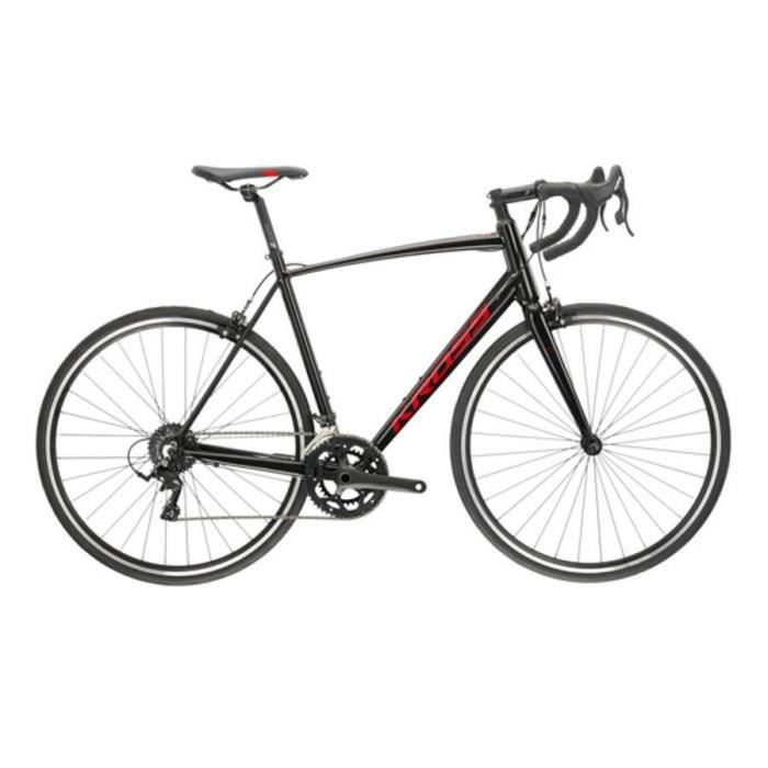 Vélo aluminium Kross Vento 2.0 28 20 - noir/rouge - 20 pouces / 140-165 cm